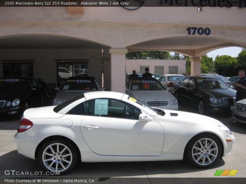 Alabaster White / Ash Grey 2005 Mercedes-Benz SLK 350 Roadster