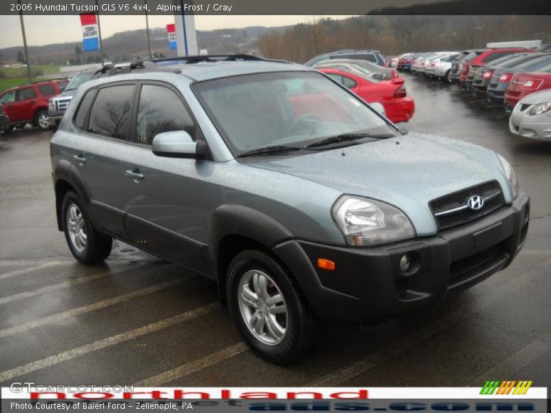 Alpine Frost / Gray 2006 Hyundai Tucson GLS V6 4x4