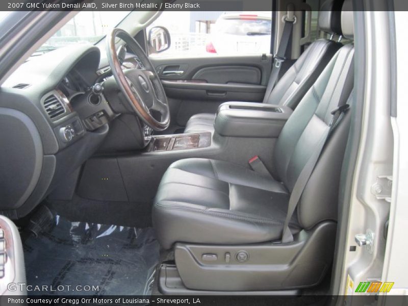 Silver Birch Metallic / Ebony Black 2007 GMC Yukon Denali AWD