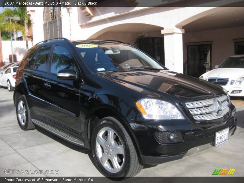 Black / Black 2007 Mercedes-Benz ML 350 4Matic