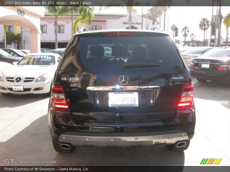 Black / Black 2007 Mercedes-Benz ML 350 4Matic