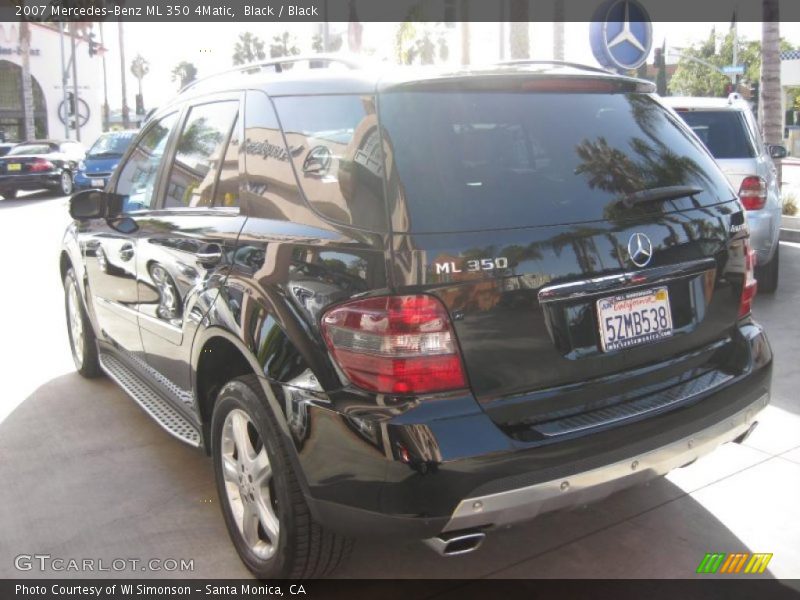 Black / Black 2007 Mercedes-Benz ML 350 4Matic