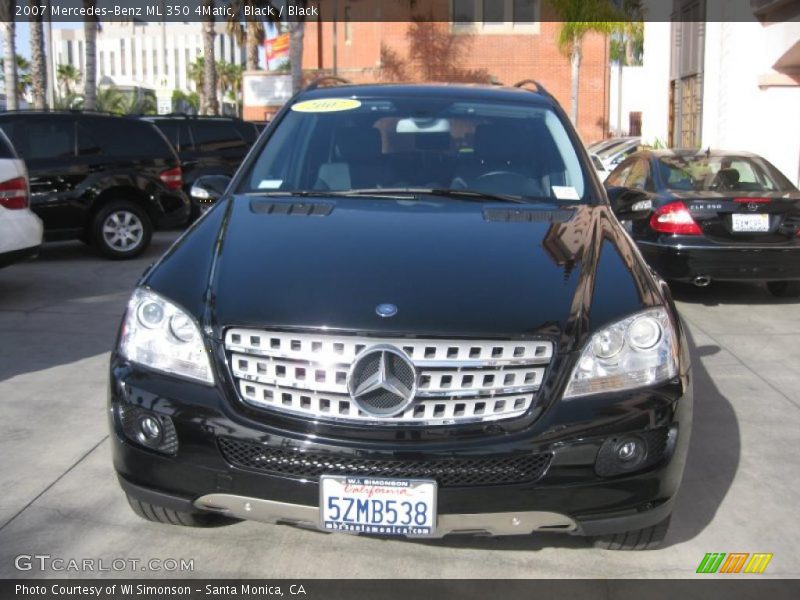 Black / Black 2007 Mercedes-Benz ML 350 4Matic