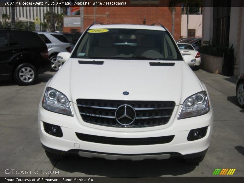 Alabaster White / Macadamia 2007 Mercedes-Benz ML 350 4Matic