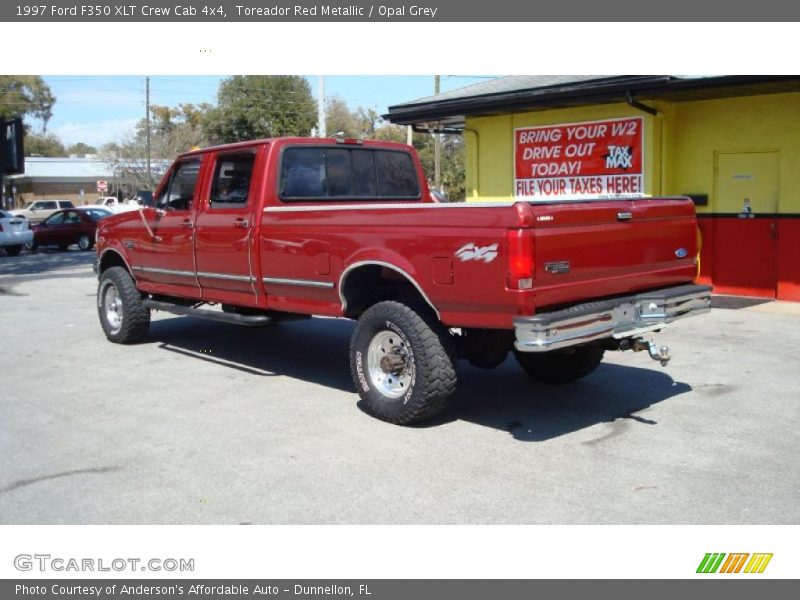 Toreador Red Metallic / Opal Grey 1997 Ford F350 XLT Crew Cab 4x4