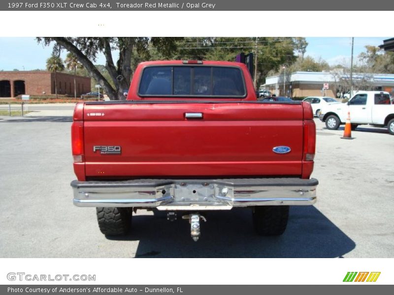 Toreador Red Metallic / Opal Grey 1997 Ford F350 XLT Crew Cab 4x4