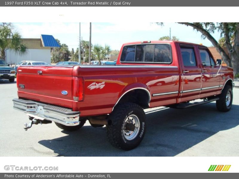 Toreador Red Metallic / Opal Grey 1997 Ford F350 XLT Crew Cab 4x4