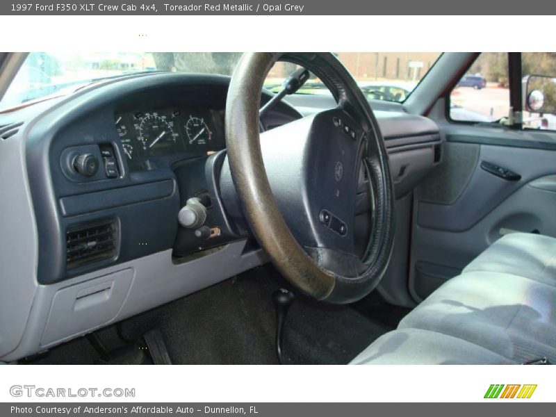 Toreador Red Metallic / Opal Grey 1997 Ford F350 XLT Crew Cab 4x4