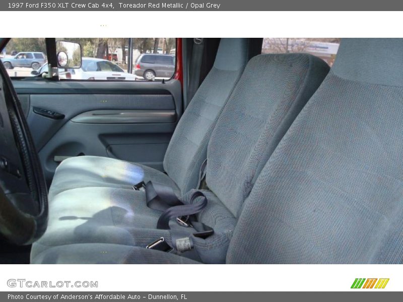 Toreador Red Metallic / Opal Grey 1997 Ford F350 XLT Crew Cab 4x4