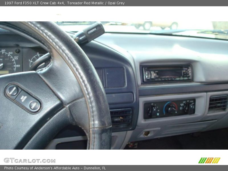 Toreador Red Metallic / Opal Grey 1997 Ford F350 XLT Crew Cab 4x4