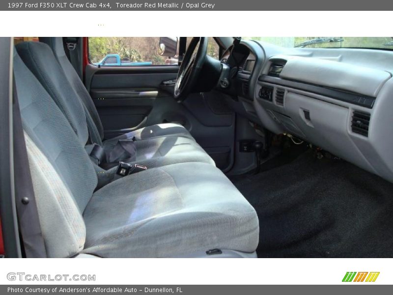 Toreador Red Metallic / Opal Grey 1997 Ford F350 XLT Crew Cab 4x4