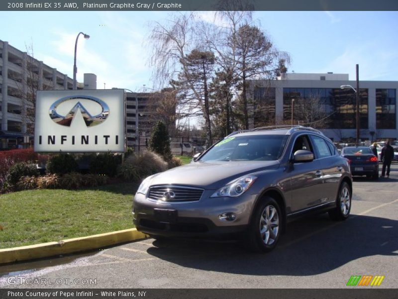 Platinum Graphite Gray / Graphite 2008 Infiniti EX 35 AWD