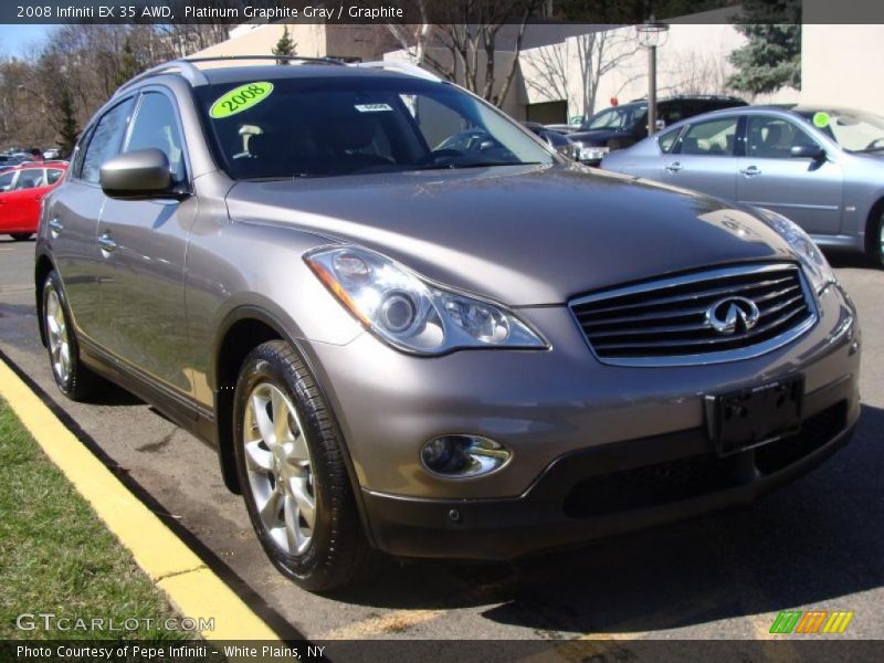 Platinum Graphite Gray / Graphite 2008 Infiniti EX 35 AWD