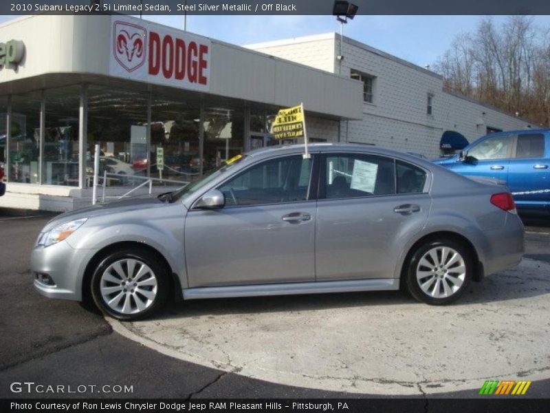 Steel Silver Metallic / Off Black 2010 Subaru Legacy 2.5i Limited Sedan