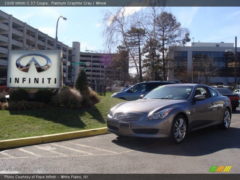 Platinum Graphite Gray / Wheat 2008 Infiniti G 37 Coupe