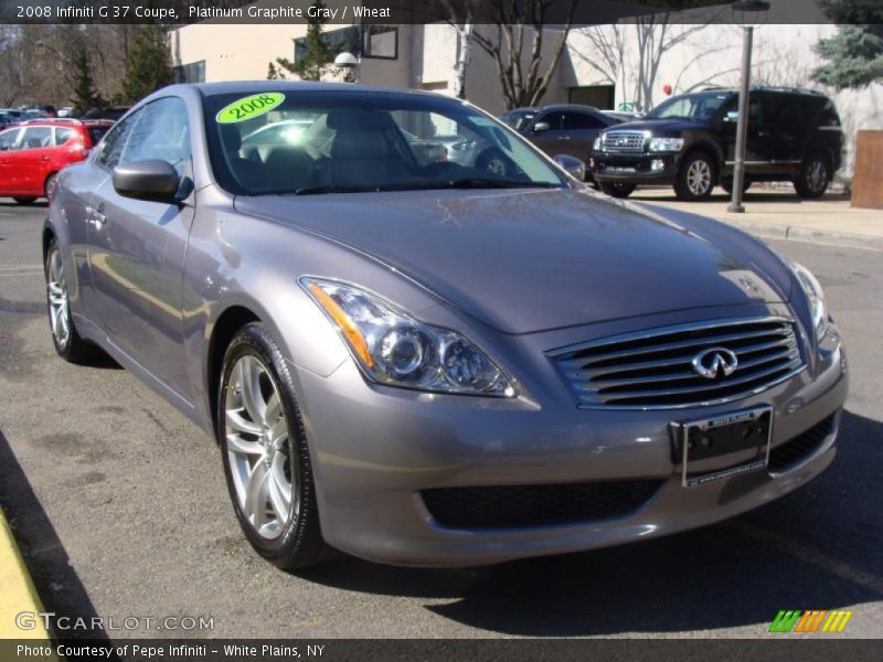 Platinum Graphite Gray / Wheat 2008 Infiniti G 37 Coupe