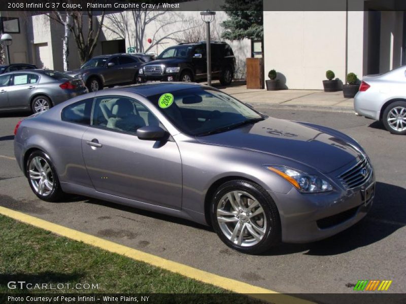 Platinum Graphite Gray / Wheat 2008 Infiniti G 37 Coupe