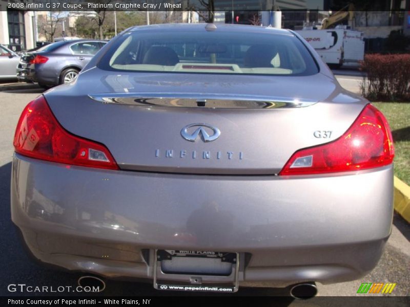 Platinum Graphite Gray / Wheat 2008 Infiniti G 37 Coupe