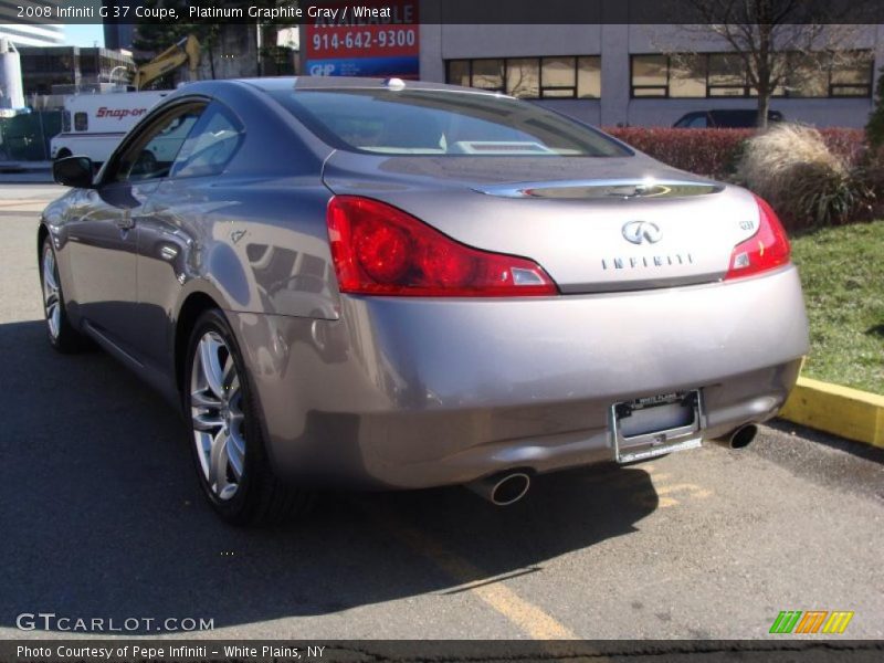 Platinum Graphite Gray / Wheat 2008 Infiniti G 37 Coupe