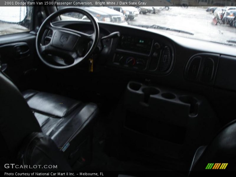 Bright White / Dark Slate Gray 2001 Dodge Ram Van 1500 Passenger Conversion