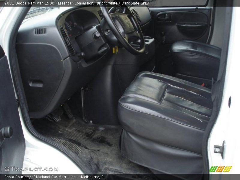 Bright White / Dark Slate Gray 2001 Dodge Ram Van 1500 Passenger Conversion