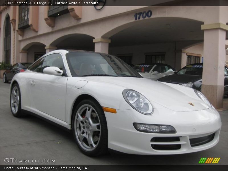 Carrara White / Terracotta 2007 Porsche 911 Targa 4S