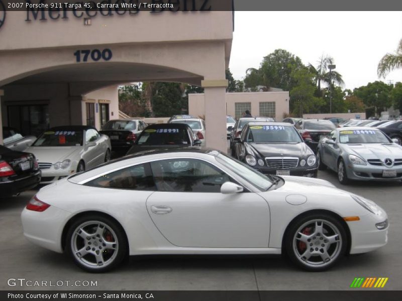 Carrara White / Terracotta 2007 Porsche 911 Targa 4S