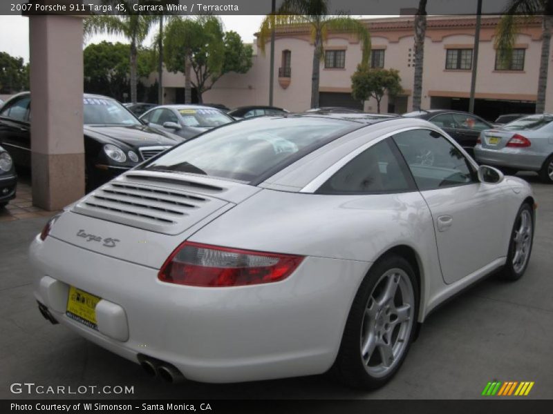 Carrara White / Terracotta 2007 Porsche 911 Targa 4S