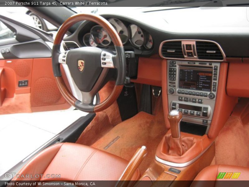 Carrara White / Terracotta 2007 Porsche 911 Targa 4S