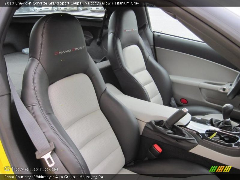 Velocity Yellow / Titanium Gray 2010 Chevrolet Corvette Grand Sport Coupe