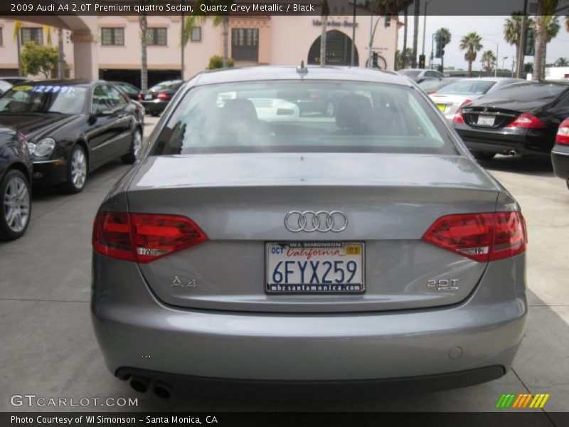 Quartz Grey Metallic / Black 2009 Audi A4 2.0T Premium quattro Sedan