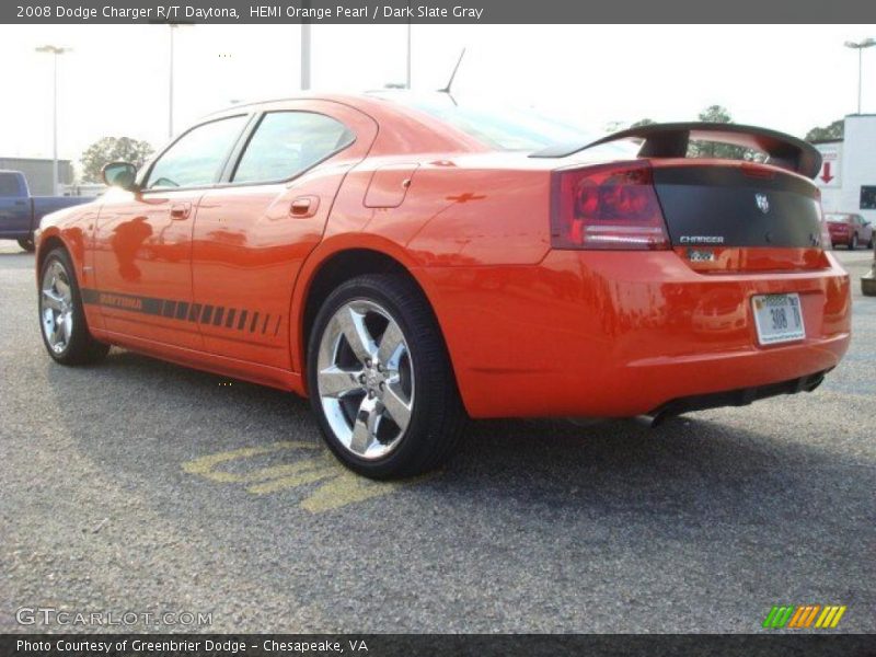 HEMI Orange Pearl / Dark Slate Gray 2008 Dodge Charger R/T Daytona