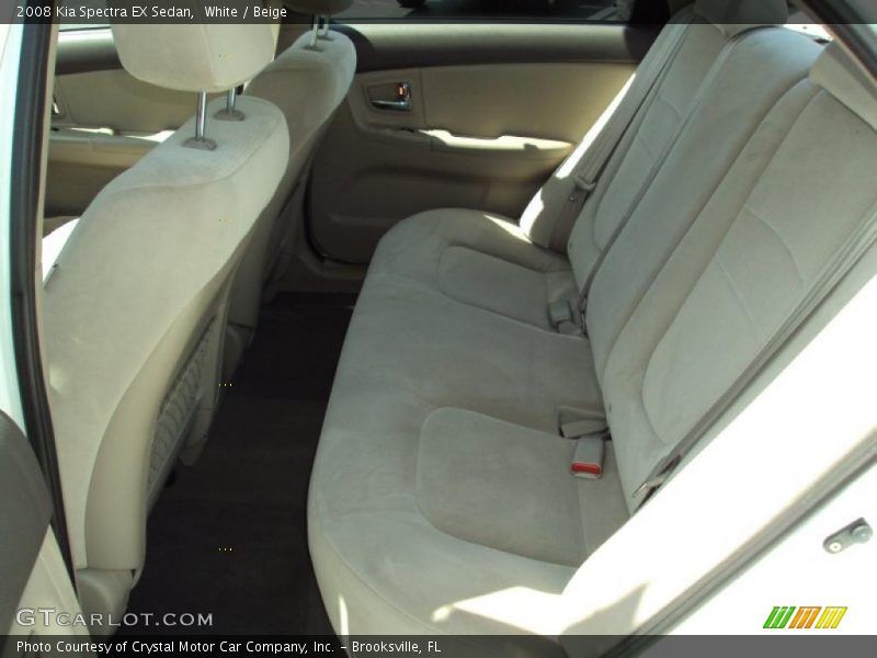 White / Beige 2008 Kia Spectra EX Sedan