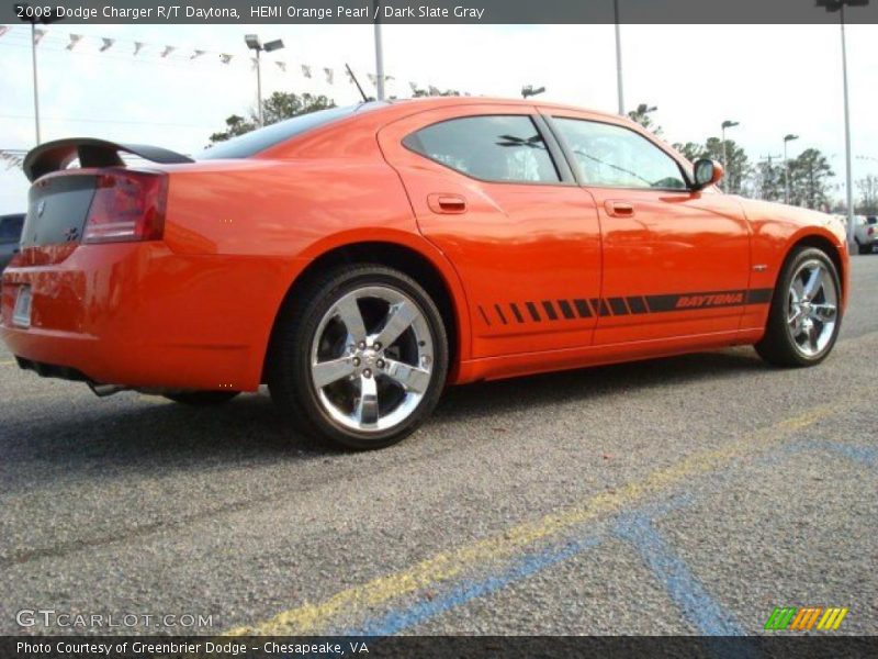 HEMI Orange Pearl / Dark Slate Gray 2008 Dodge Charger R/T Daytona
