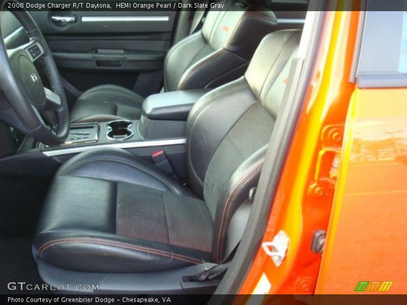 HEMI Orange Pearl / Dark Slate Gray 2008 Dodge Charger R/T Daytona