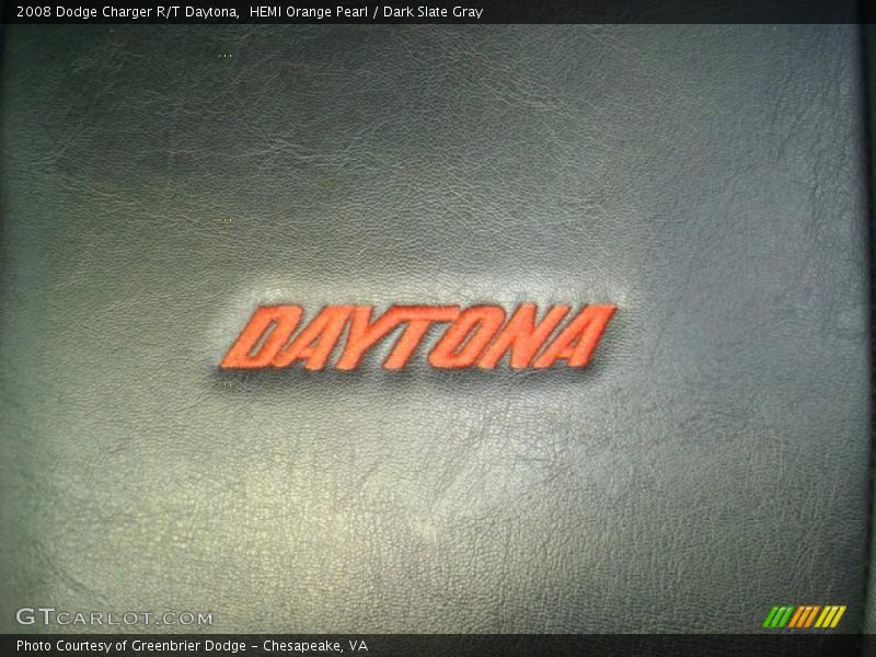 HEMI Orange Pearl / Dark Slate Gray 2008 Dodge Charger R/T Daytona