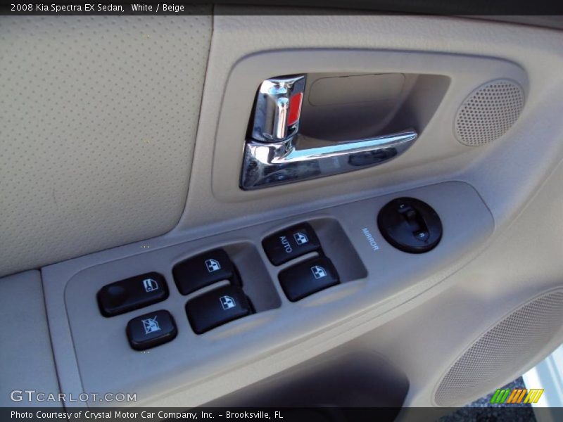 White / Beige 2008 Kia Spectra EX Sedan