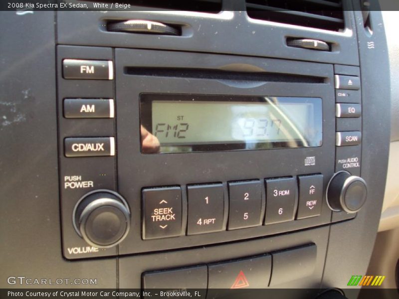 White / Beige 2008 Kia Spectra EX Sedan