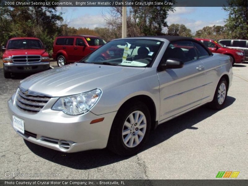 Bright Silver Metallic / Dark Slate Gray/Light Slate Gray 2008 Chrysler Sebring LX Convertible