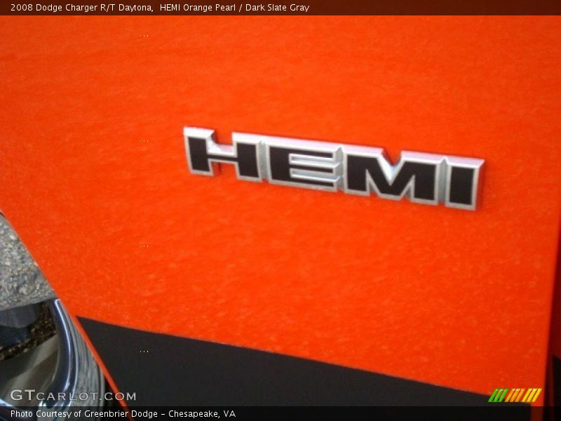 HEMI Orange Pearl / Dark Slate Gray 2008 Dodge Charger R/T Daytona