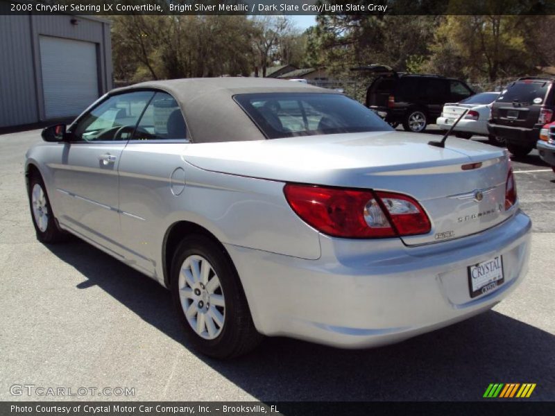 Bright Silver Metallic / Dark Slate Gray/Light Slate Gray 2008 Chrysler Sebring LX Convertible