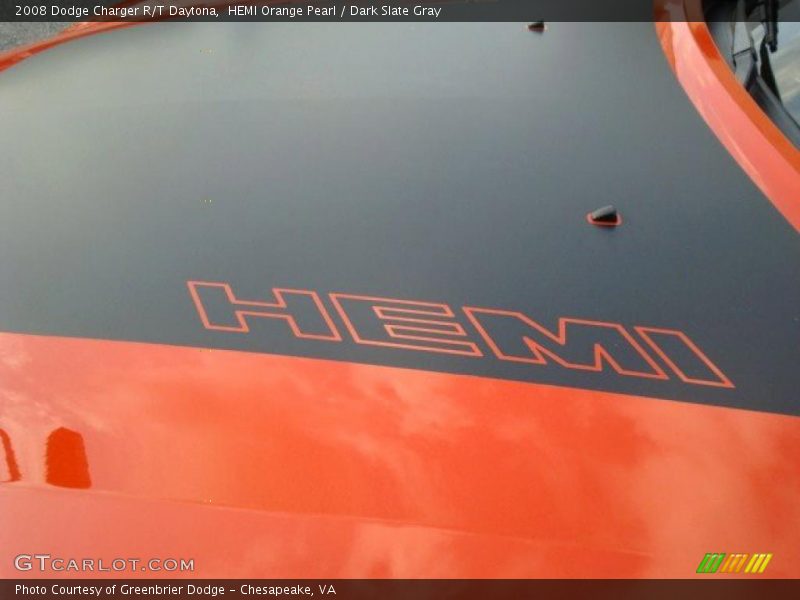 HEMI Orange Pearl / Dark Slate Gray 2008 Dodge Charger R/T Daytona