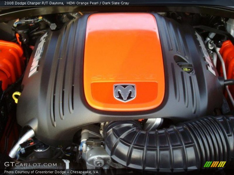 HEMI Orange Pearl / Dark Slate Gray 2008 Dodge Charger R/T Daytona