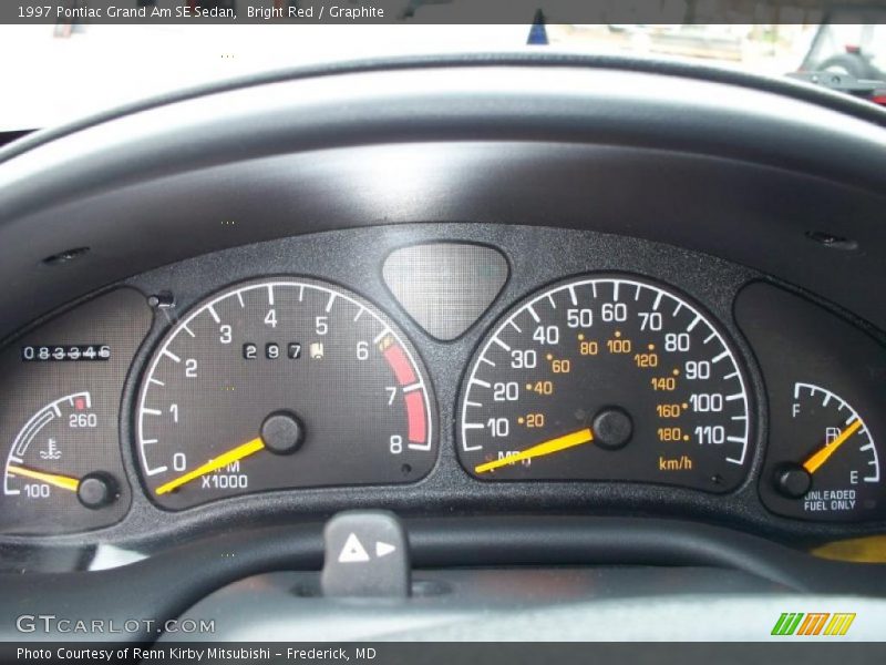 Bright Red / Graphite 1997 Pontiac Grand Am SE Sedan