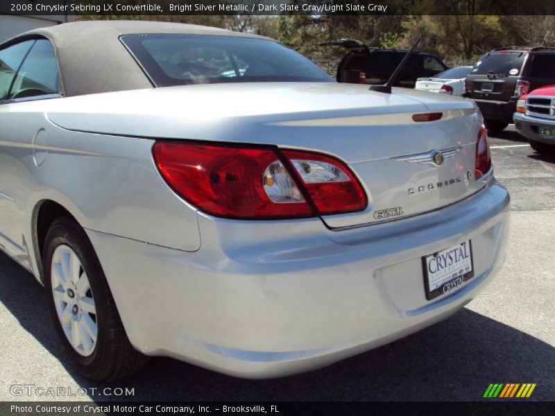 Bright Silver Metallic / Dark Slate Gray/Light Slate Gray 2008 Chrysler Sebring LX Convertible