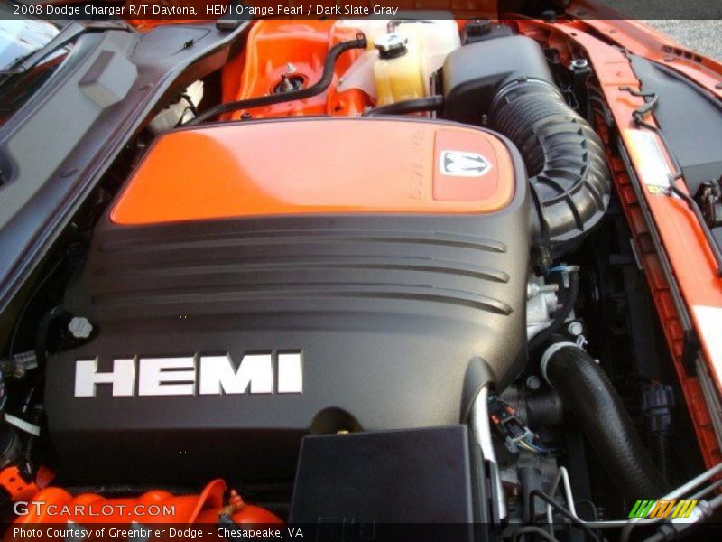 HEMI Orange Pearl / Dark Slate Gray 2008 Dodge Charger R/T Daytona