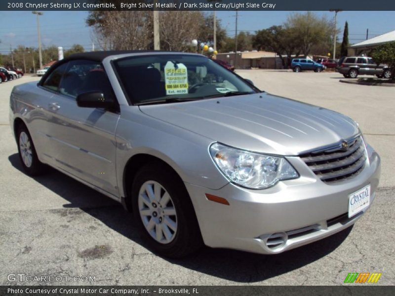 Bright Silver Metallic / Dark Slate Gray/Light Slate Gray 2008 Chrysler Sebring LX Convertible
