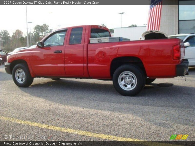 Flame Red / Medium Slate Gray 2007 Dodge Dakota ST Club Cab