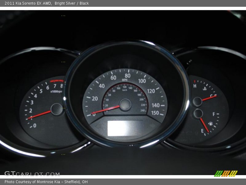 Bright Silver / Black 2011 Kia Sorento EX AWD