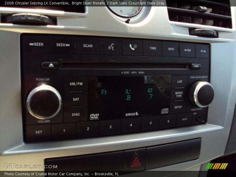 Bright Silver Metallic / Dark Slate Gray/Light Slate Gray 2008 Chrysler Sebring LX Convertible